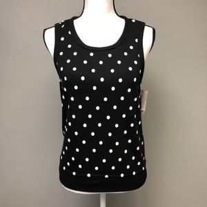 NWT Kate Spade Polka Dot Sleeveless Sweater size Medium
